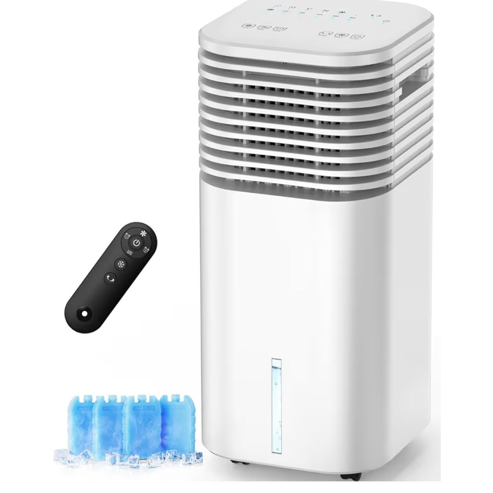 Portable White Evaporative Air Cooler with Remote